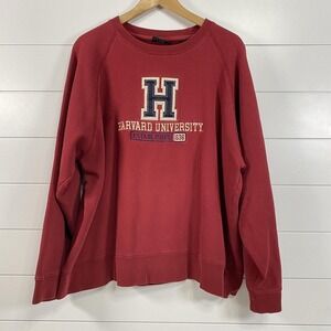 Harvard University Sweatshirt Mens XL Crewneck Jones Mitchell Pullover Embroider